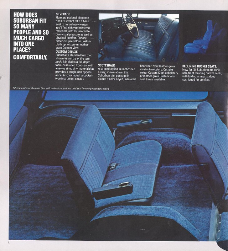 1984 Chevrolet Surburban Brochure Page 2
